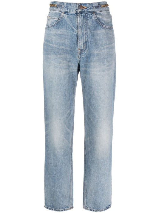 Blue Margaret Straight-leg Jeans