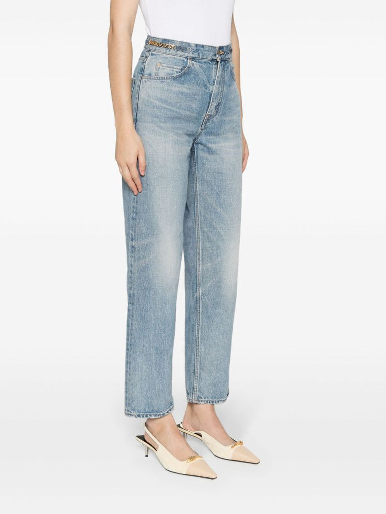 Blue Margaret Straight-leg Jeans