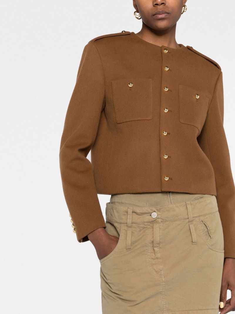 Brown Chasseur Wool Jacket