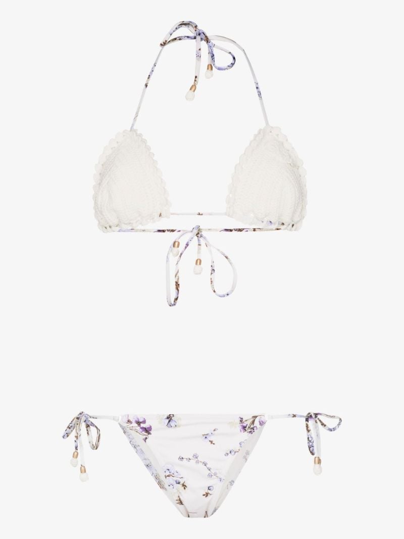 White Crochet Halterneck Bikini