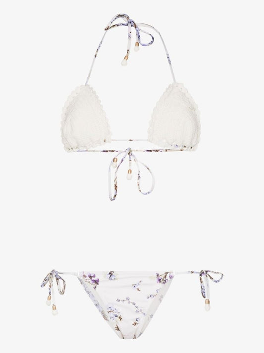White Crochet Halterneck Bikini