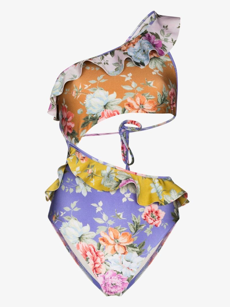 Pattie Cutout Floral Print Swimsuit