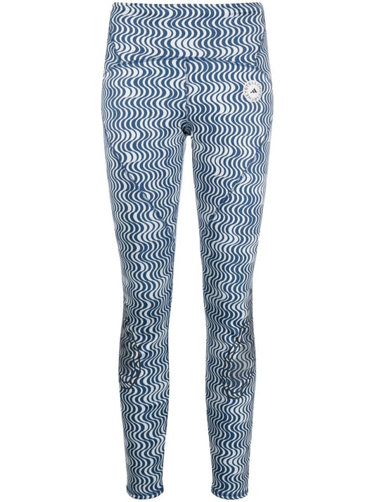 Blue Truepace Printed Running Leggings