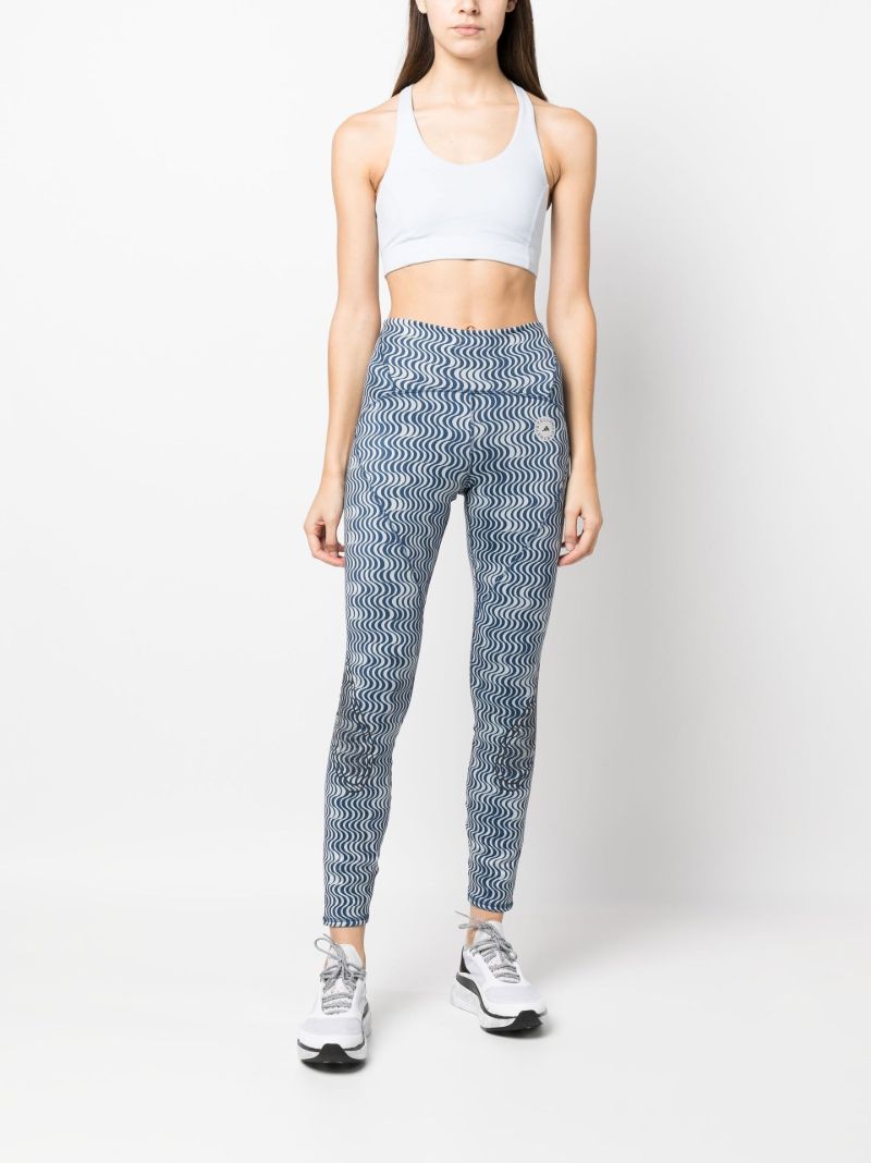 Blue Truepace Printed Running Leggings