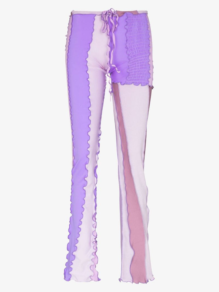 Patch Panelled Slim Leg Trousers