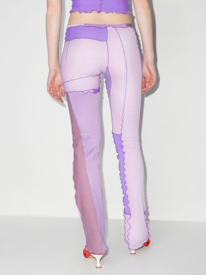 Patch Panelled Slim Leg Trousers