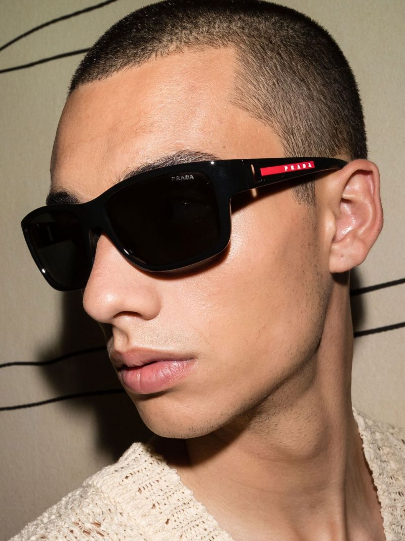 Black Linea Rossa Square Sunglasses