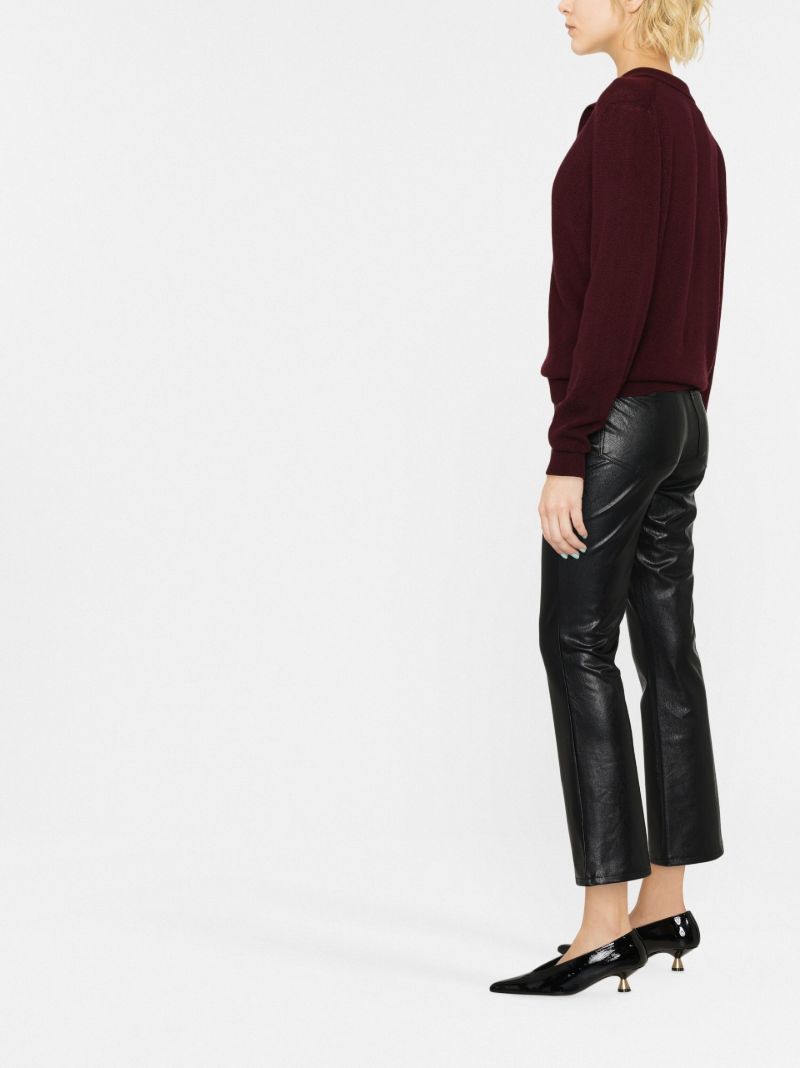 Red V-neck Wool Sweater
