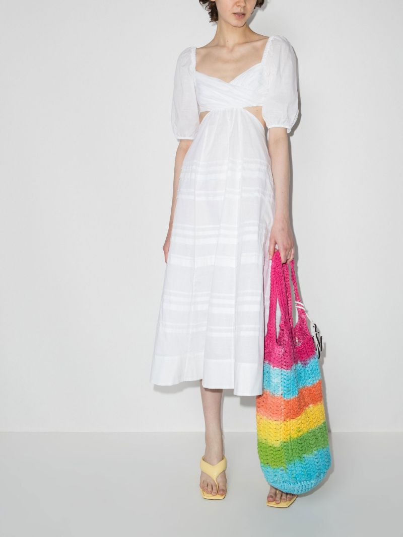 White Carina Cotton Midi Dress