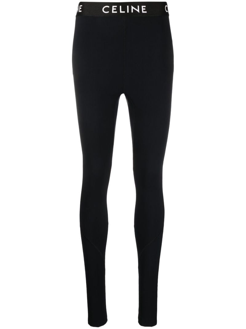 Black Logo Waistband Leggings