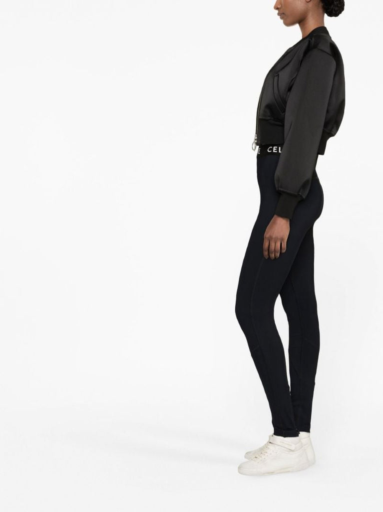 Black Logo Waistband Leggings