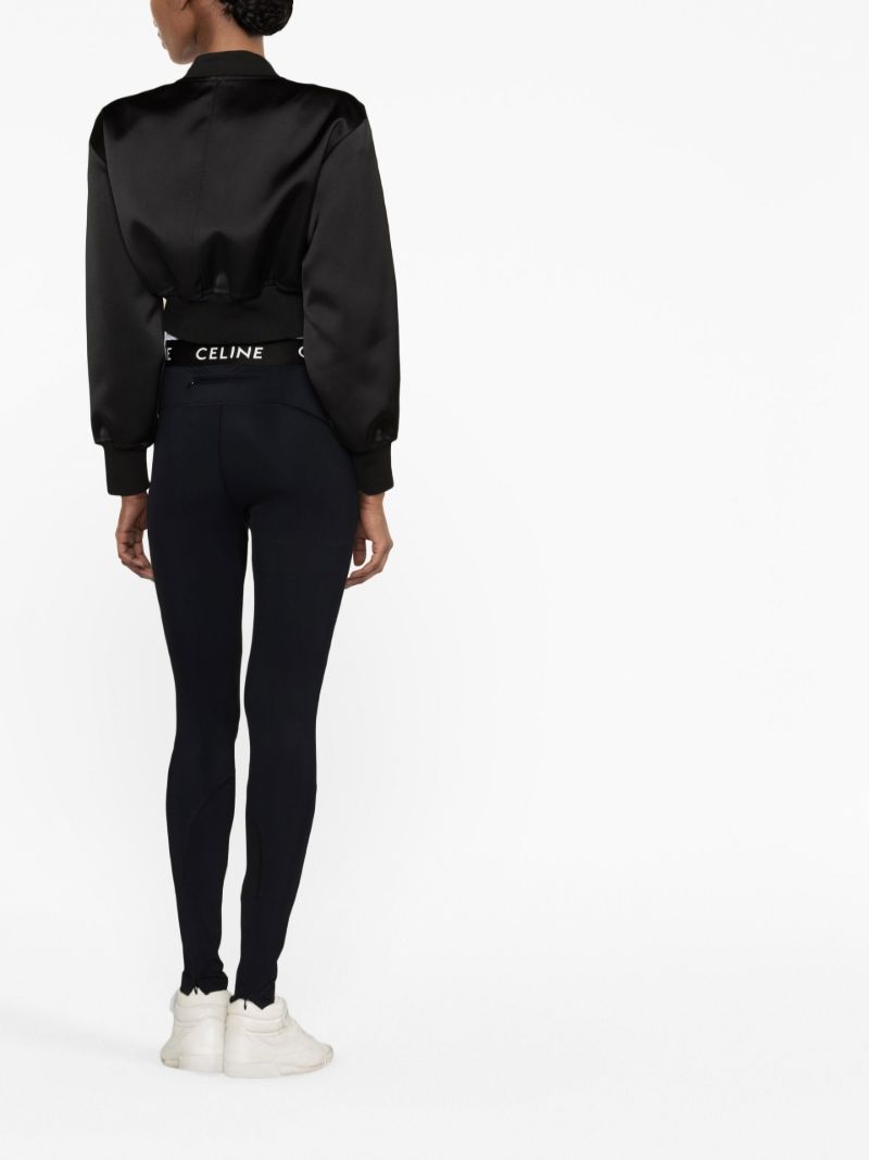 Black Logo Waistband Leggings