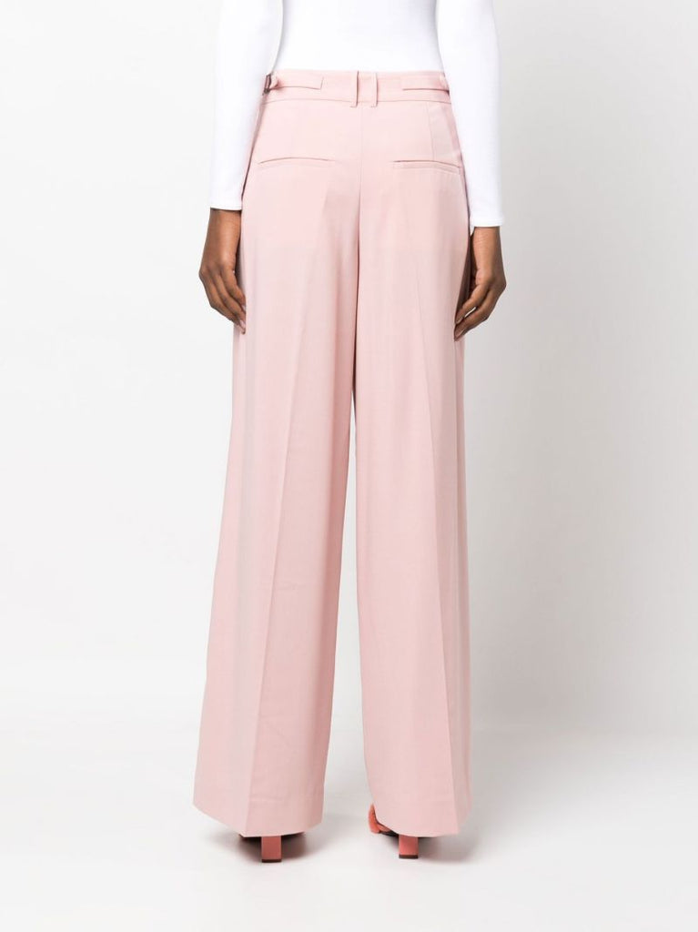 Pink Kise High-waisted Wide Leg Trousers