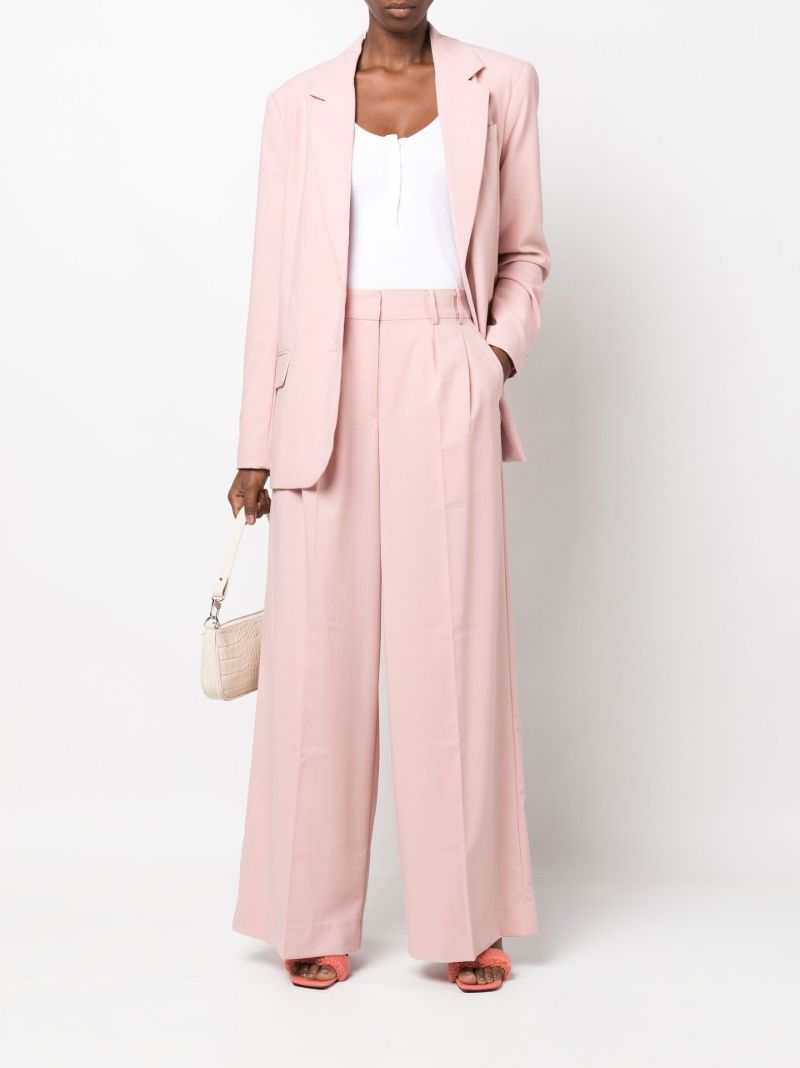 Pink Kise High-waisted Wide Leg Trousers