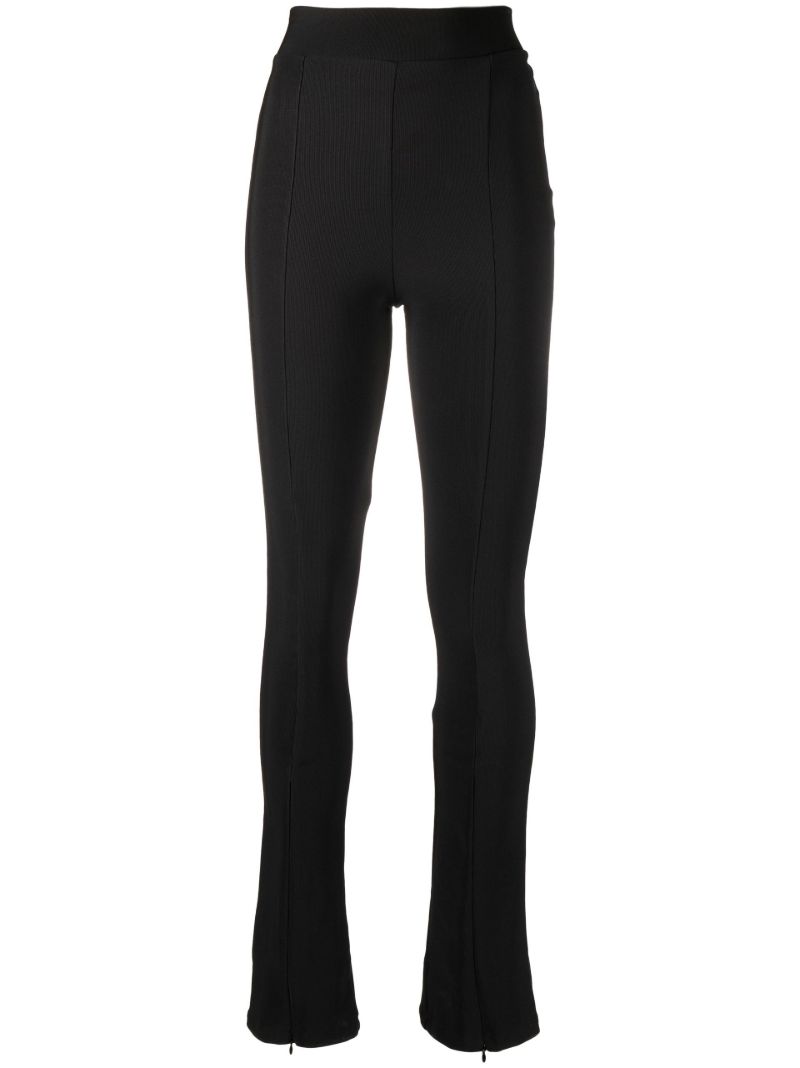 Black Mirlanso Zip Front Flared Leggings