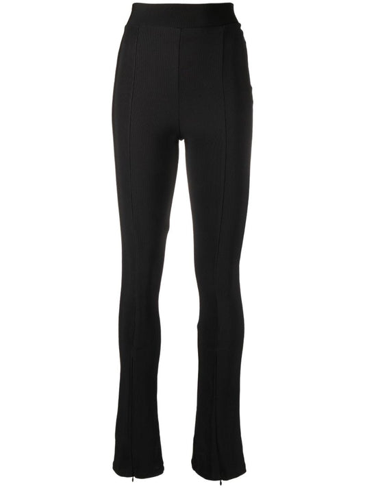 Black Mirlanso Zip Front Flared Leggings