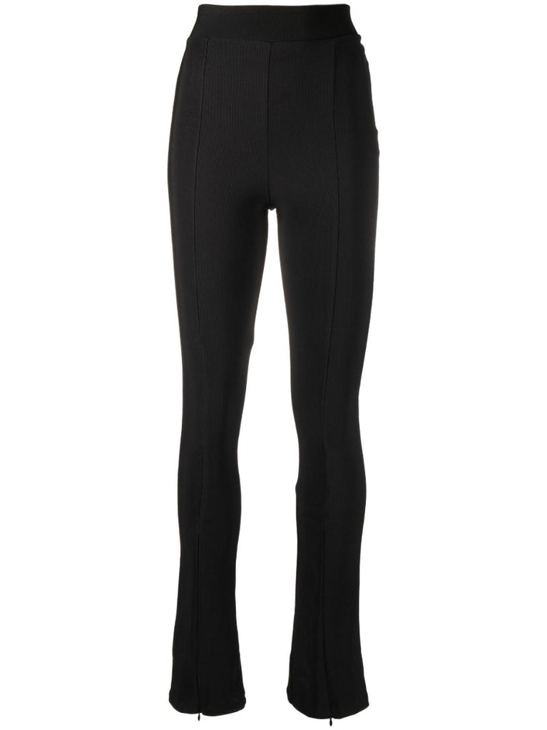 Black Mirlanso Zip Front Flared Leggings