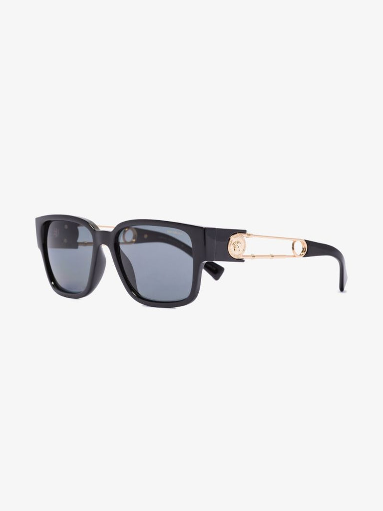 Black Safety Pin Square Sunglasses