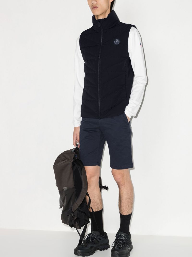 Blue Mauro Quilted Padded Gilet