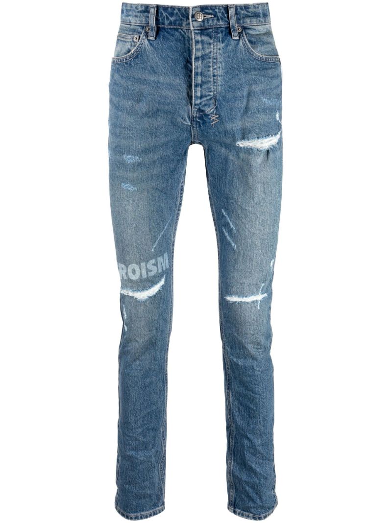 Blue Chitch Tour Logo Print Jeans