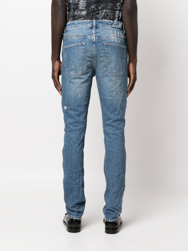Blue Chitch Tour Logo Print Jeans