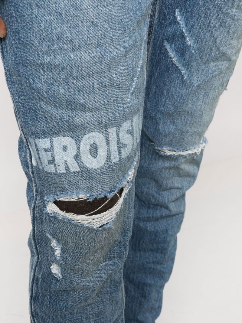 Blue Chitch Tour Logo Print Jeans