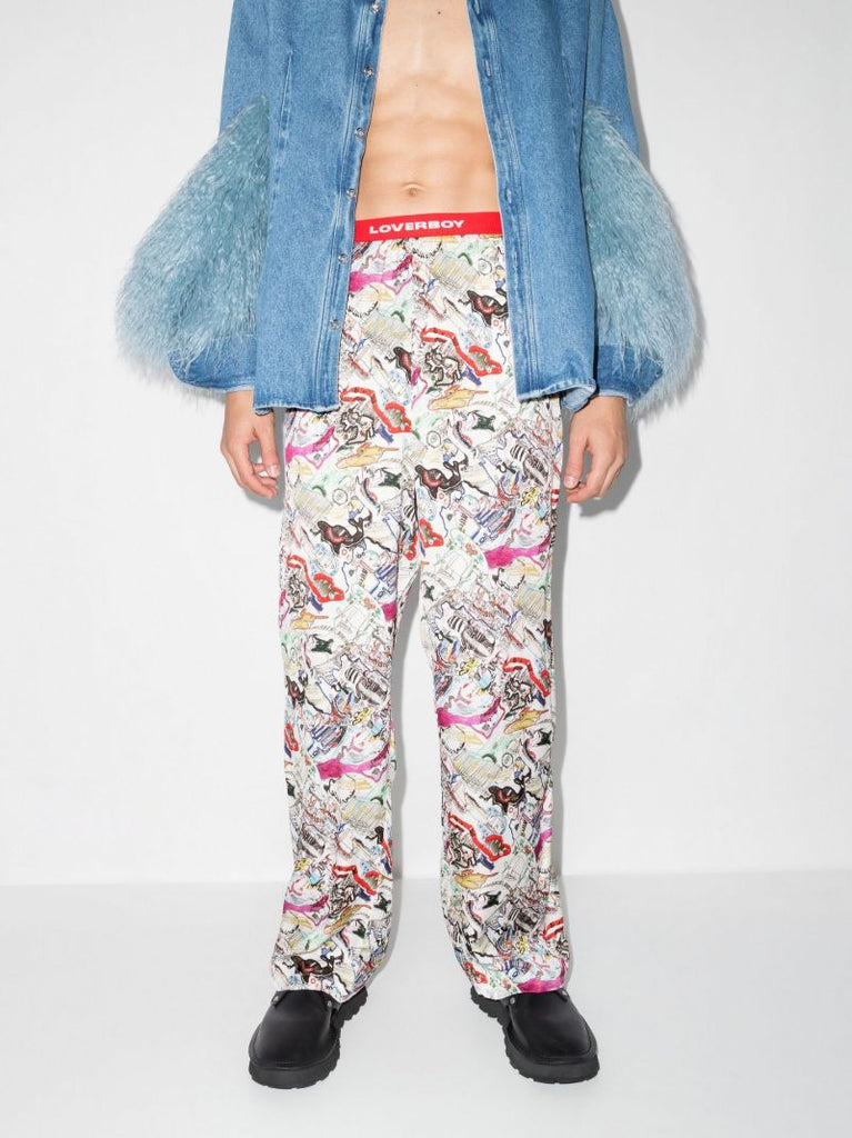 X Browns White Crunchy Biscuits Trousers