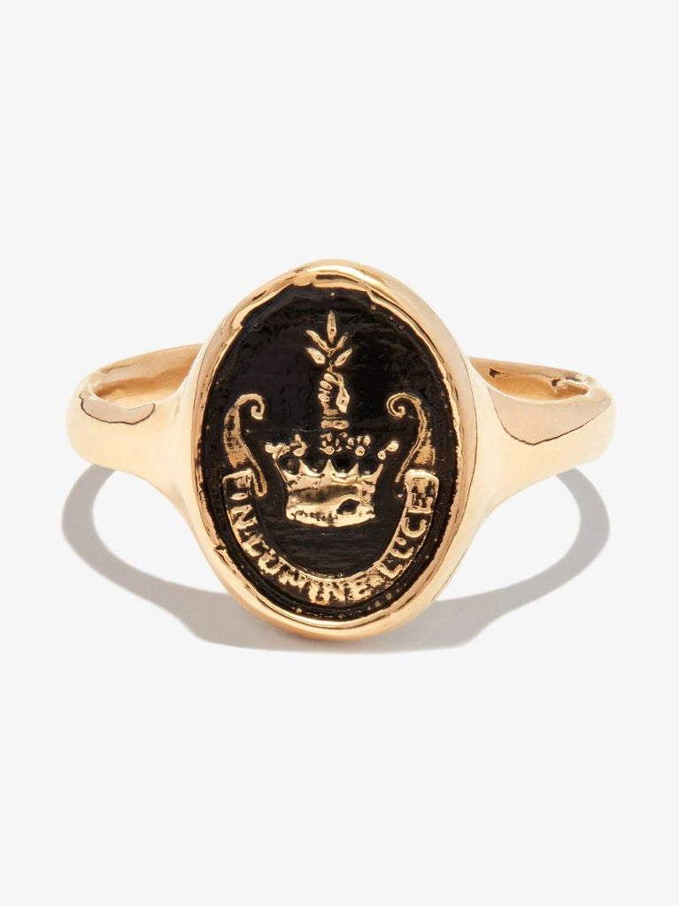 14k Yellow Gold Inspiration Oval Signet Ring