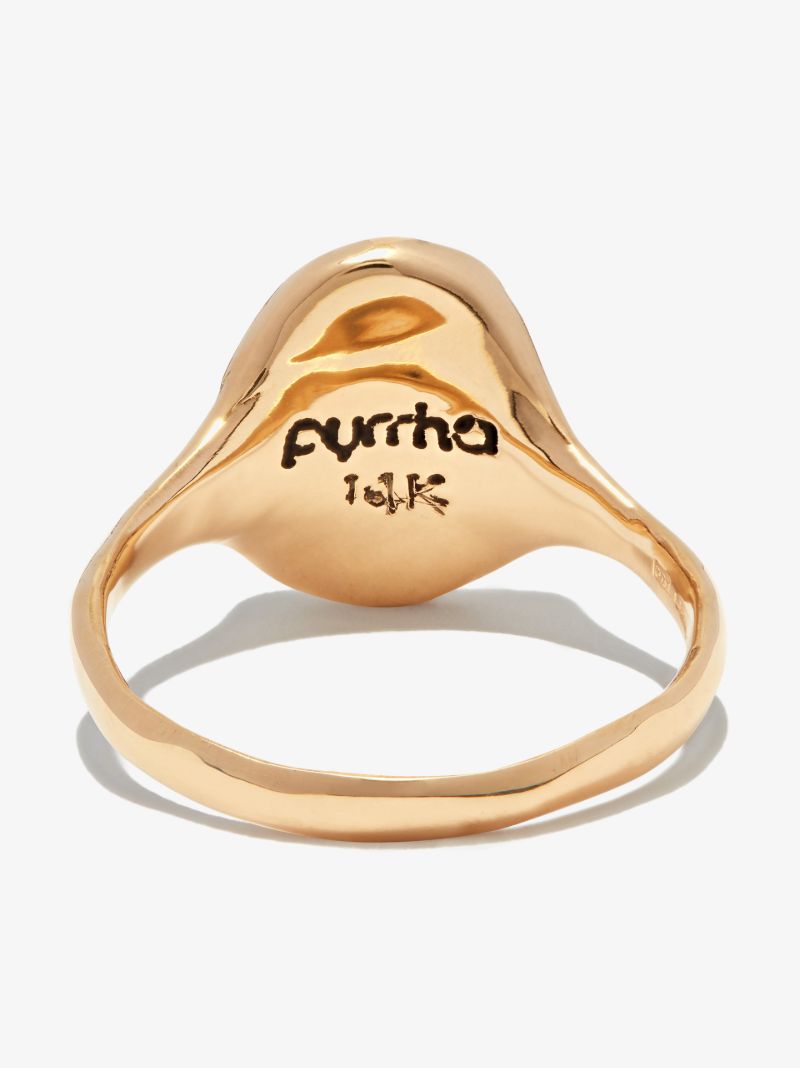 14k Yellow Gold Inspiration Oval Signet Ring