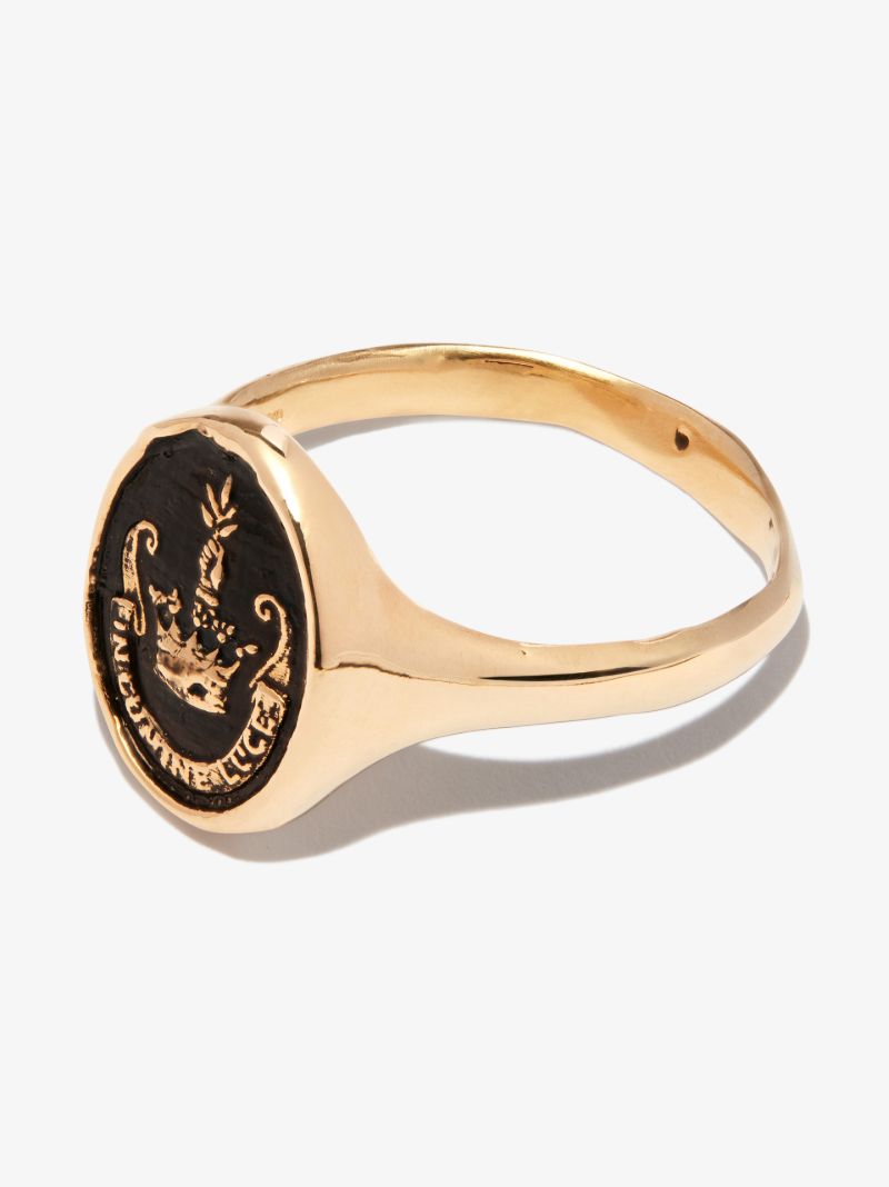 14k Yellow Gold Inspiration Oval Signet Ring