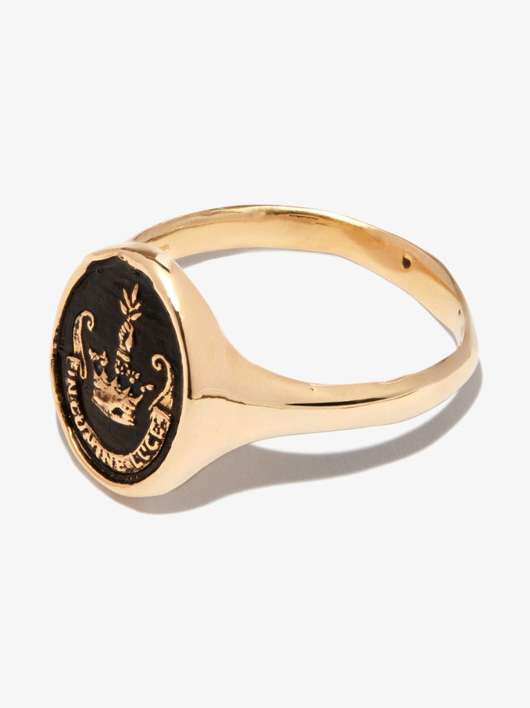 14k Yellow Gold Inspiration Oval Signet Ring