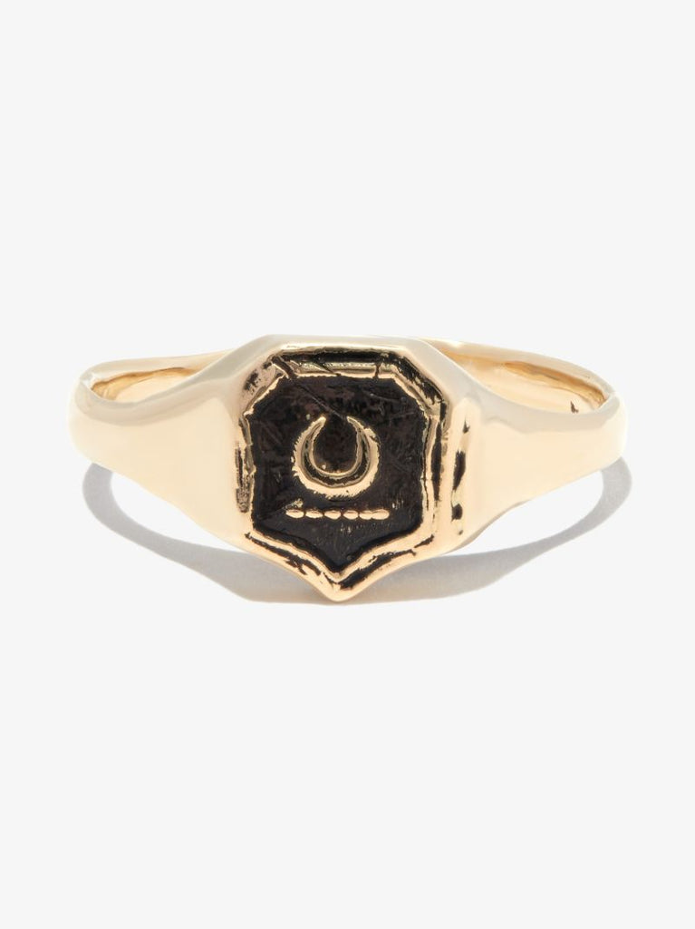14k Yellow Gold New Beginnings Signet Ring
