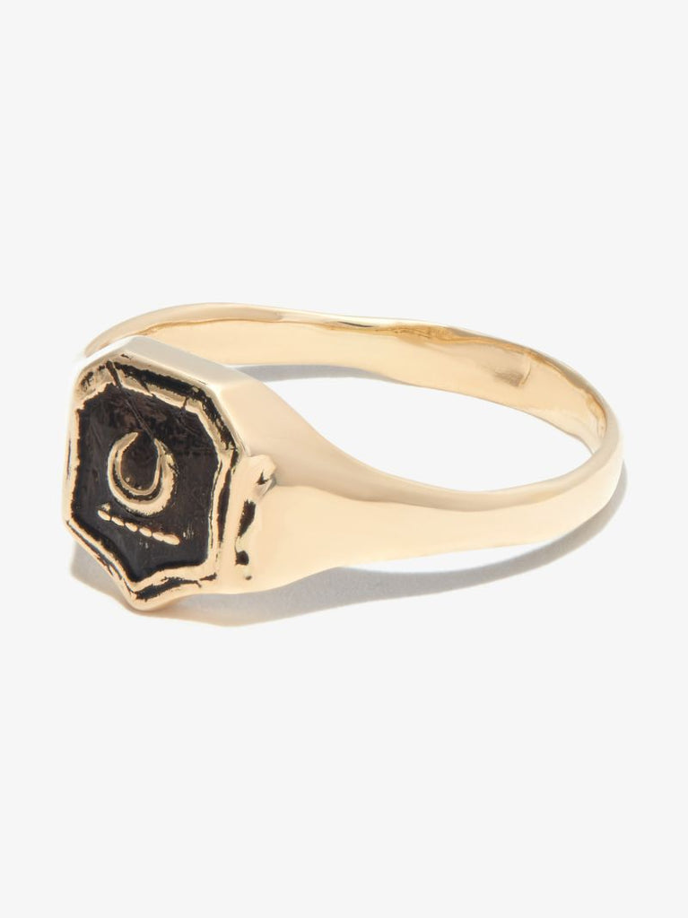 14k Yellow Gold New Beginnings Signet Ring