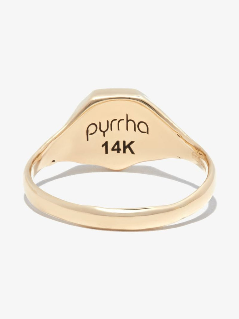 14k Yellow Gold New Beginnings Signet Ring
