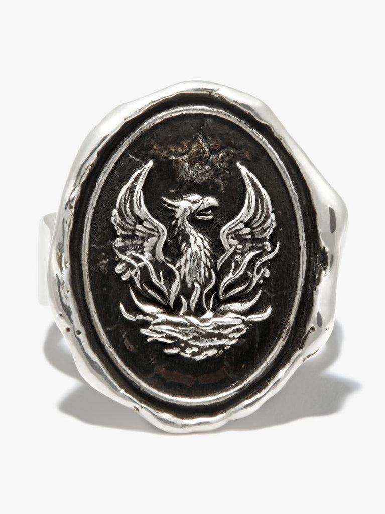 Sterling Silver Fire Within Signet Ring