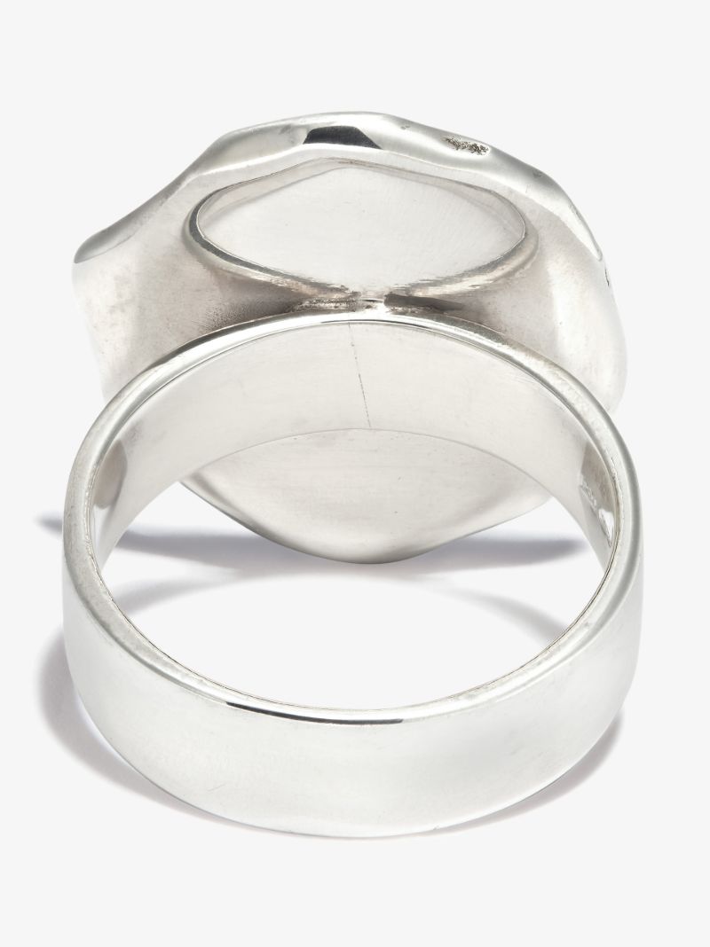 Sterling Silver Fire Within Signet Ring