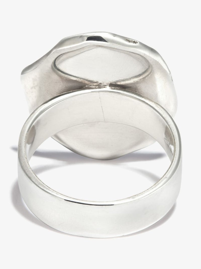 Sterling Silver Fire Within Signet Ring