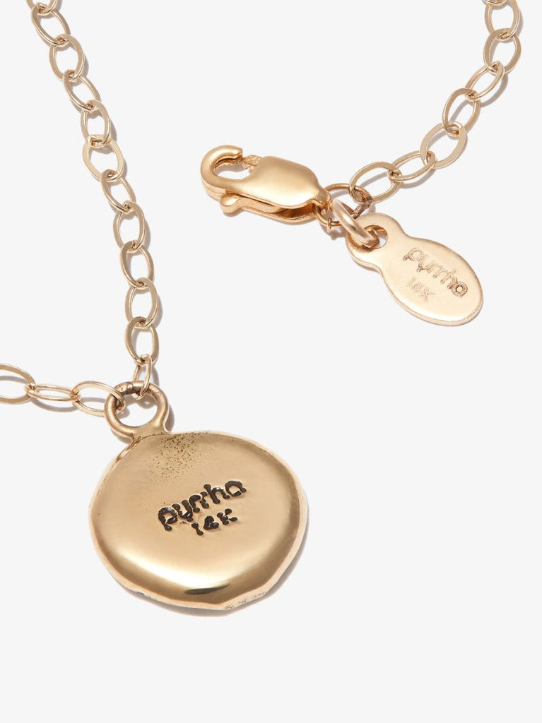 14k Yellow Gold Luck and Protection Chain Bracelet