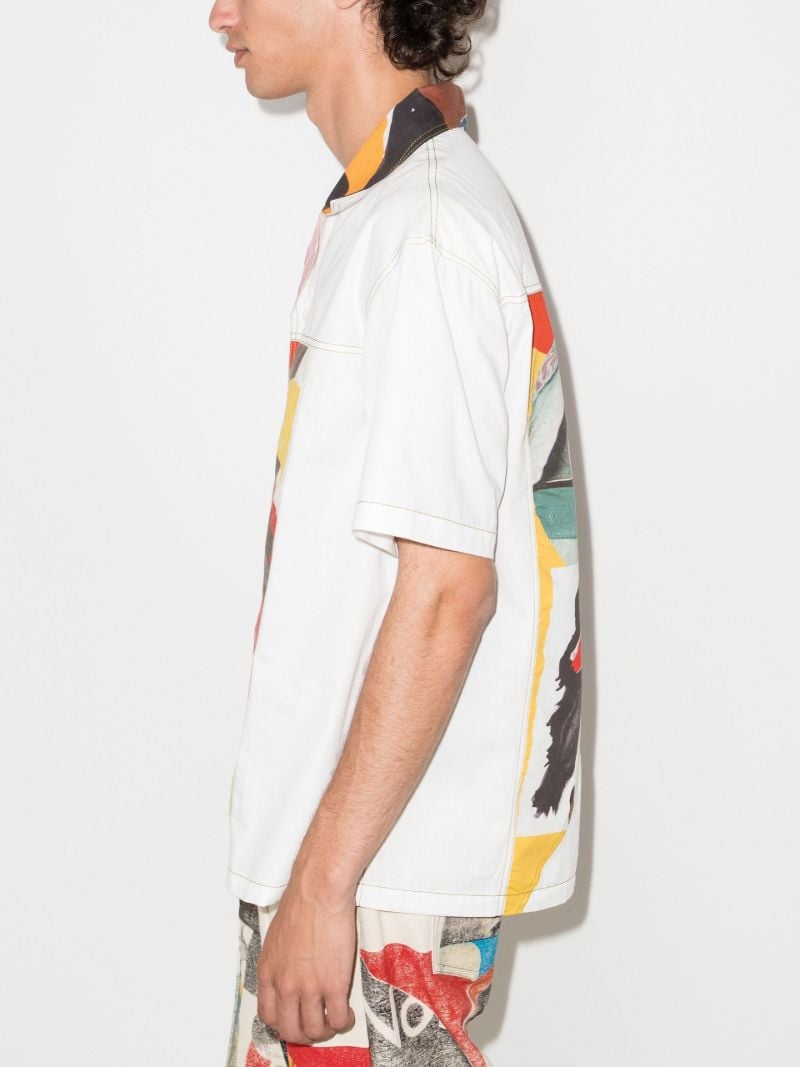 White Graphic Flag Shirt