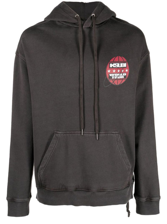 Black Tour Print Biggie Hoodie