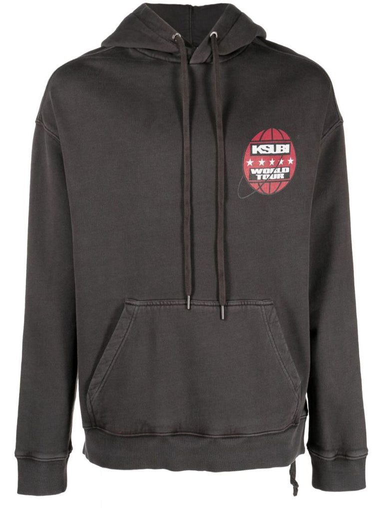 Black Tour Print Biggie Hoodie