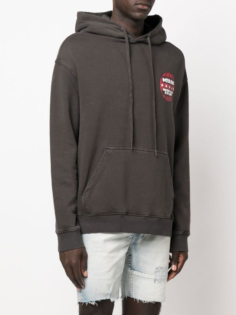 Black Tour Print Biggie Hoodie