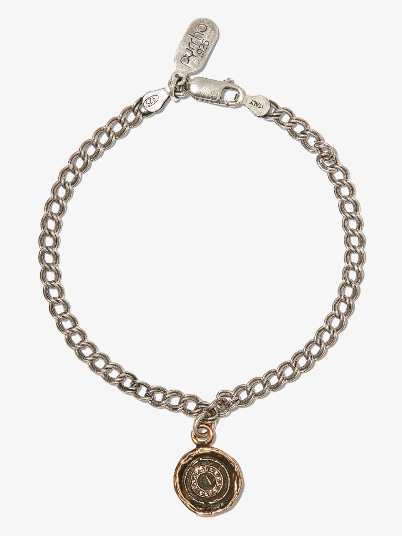 Bronze and Sterling Silver Safe Travels Pendant Necklace