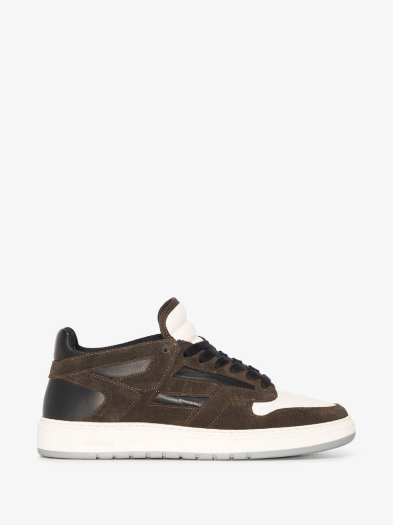Brown Reptor Low Leather Sneakers