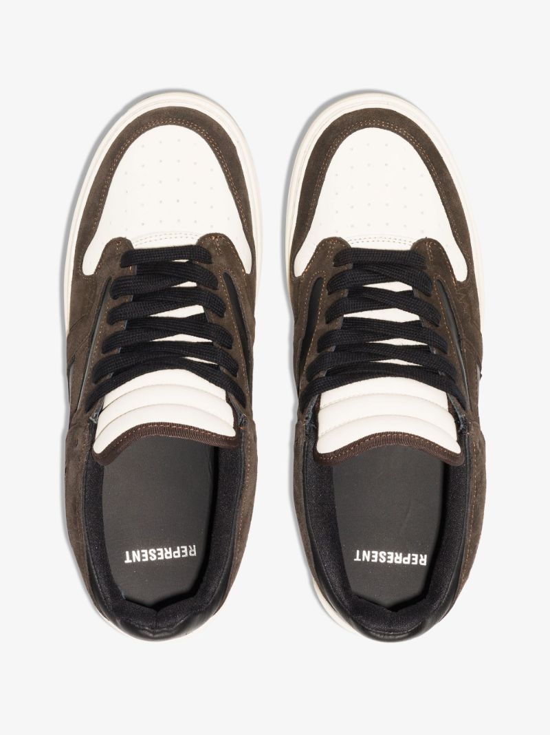 Brown Reptor Low Leather Sneakers