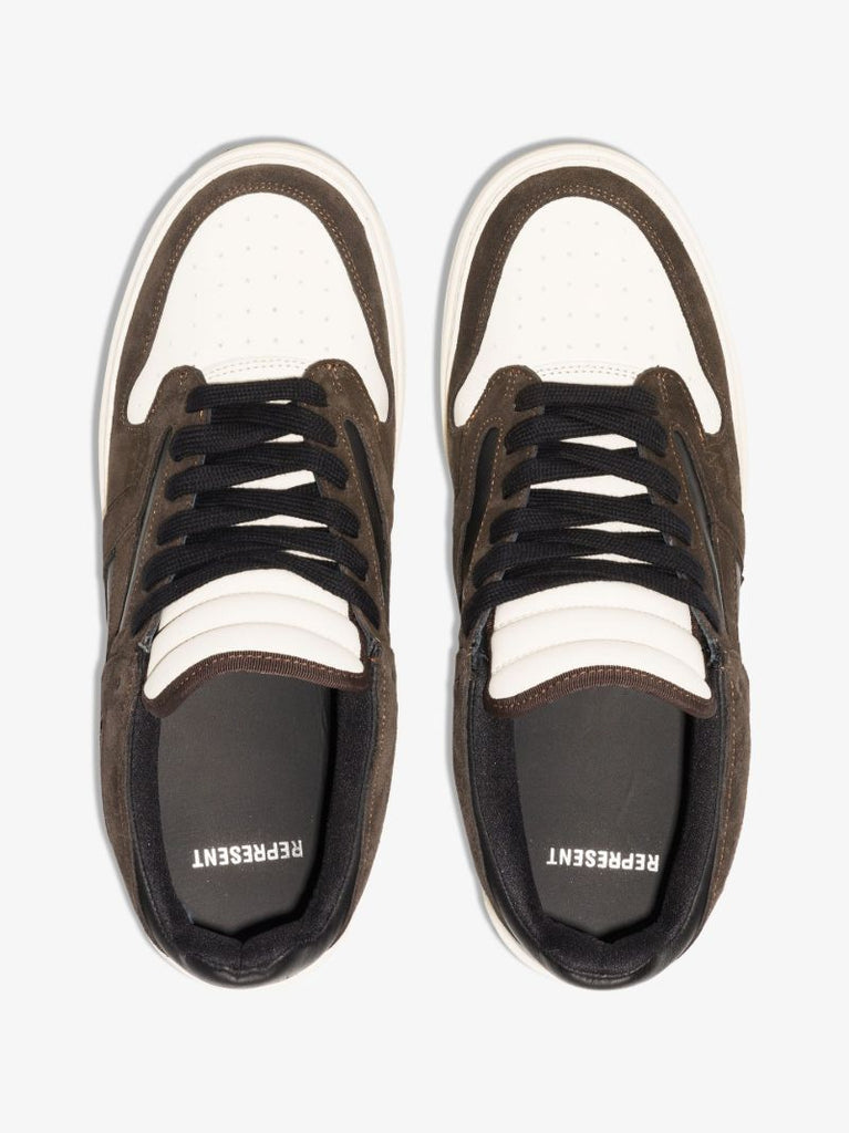 Brown Reptor Low Leather Sneakers