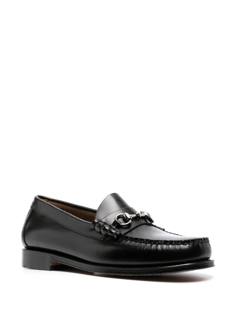 Black Lincoln Heritage Leather Loafers