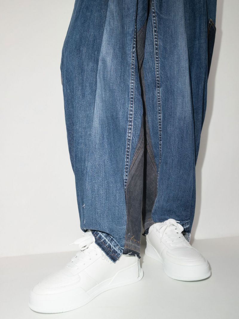 White Logo Leather Sneakers