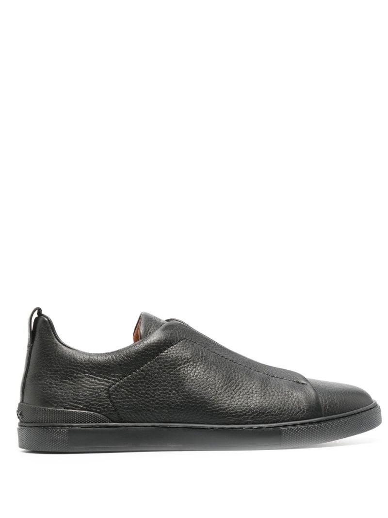 Black Triple-stitch Low-top Sneakers