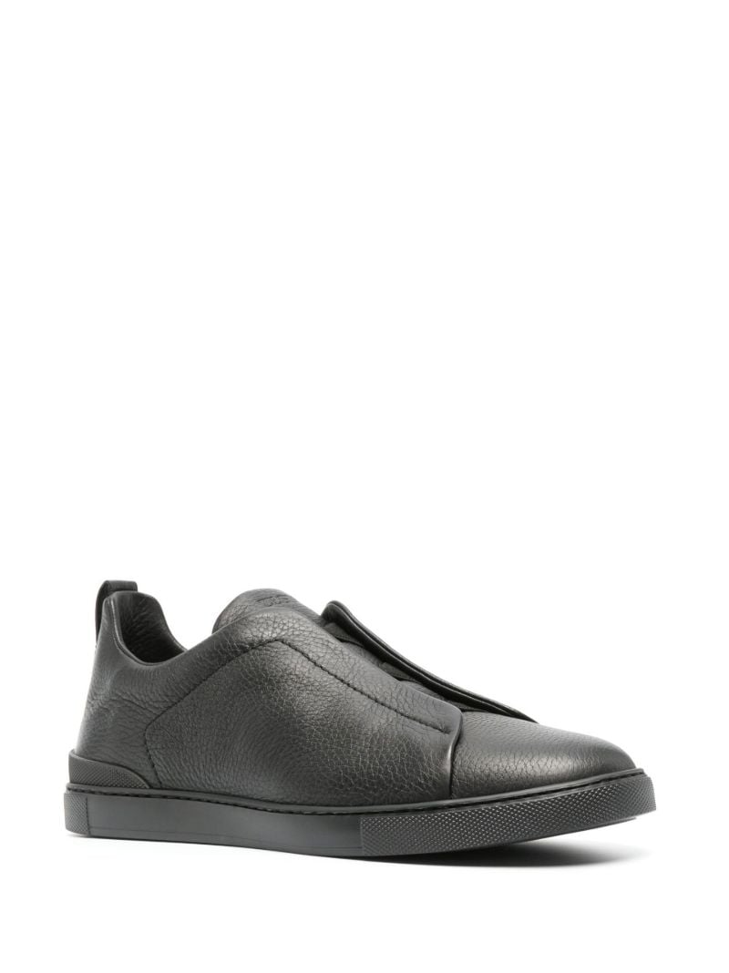 Black Triple-stitch Low-top Sneakers